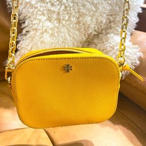 TORY BURCH YELLOW CROSSBODY BAG